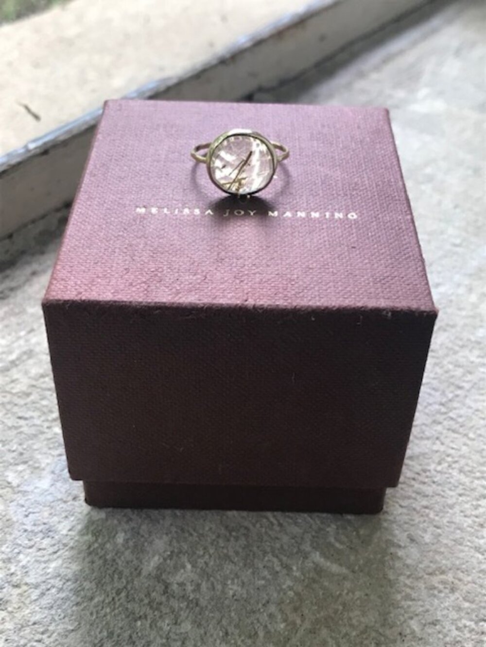 Melissa Joy Manning 14K Gold Rutilated Quartz Ring